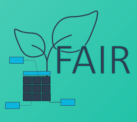 logo of the word FAIR alongside a spreadsheet icon