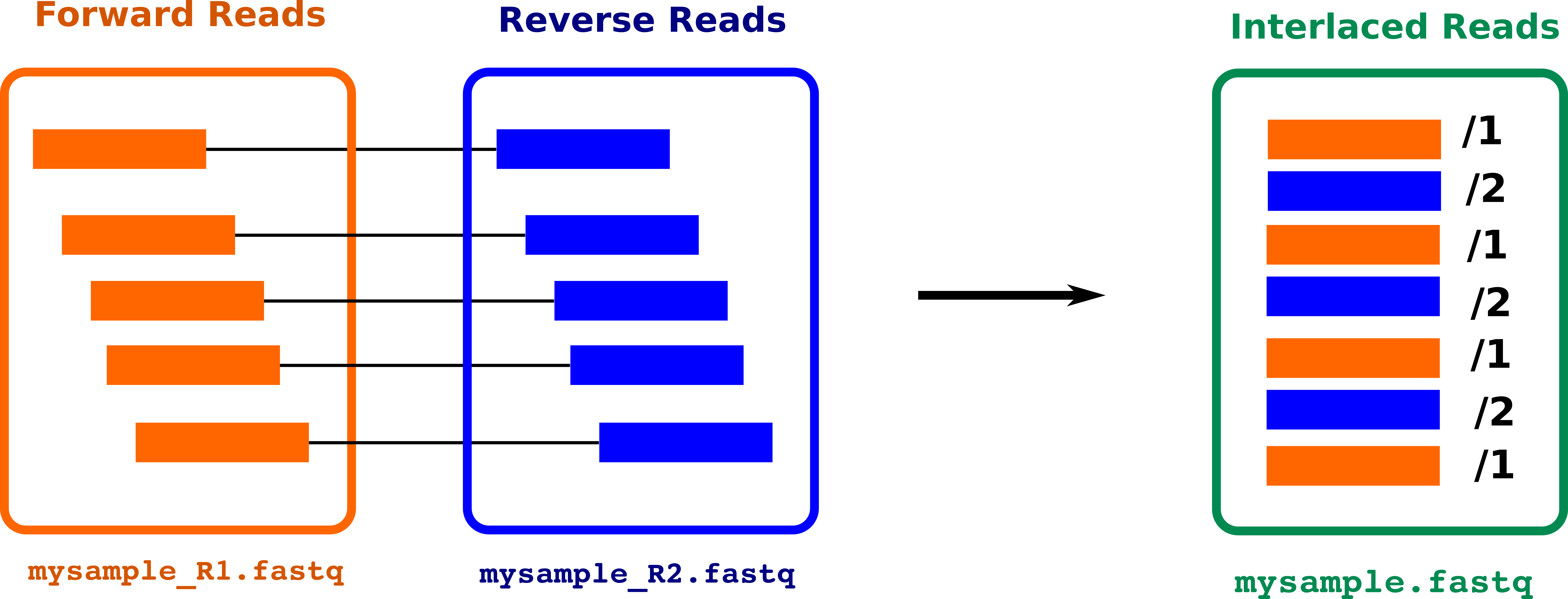 paired end interlaced file