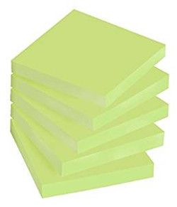 Green stickynote stack